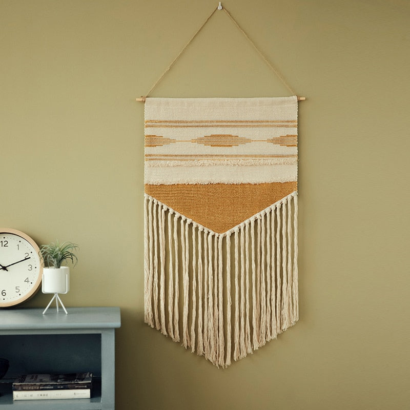 Boho Hanging Tapestry Vintage Fabric Macrame Wall Decoration