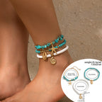Ocean Wind Shell Turquoise Multi layer Necklace Beach Sea Star Bead Necklace Accessories Female
