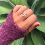 925 Sterling Silver Bead Wrap Ring for women