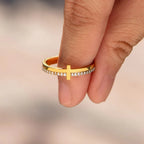 925 Sterling Silver Cross Ring for women