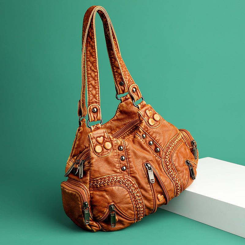 Vintage women's handbag large capacity single shoulder crossbody bag
