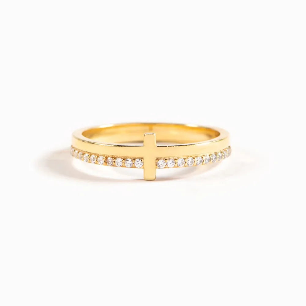 925 Sterling Silver Cross Ring for women