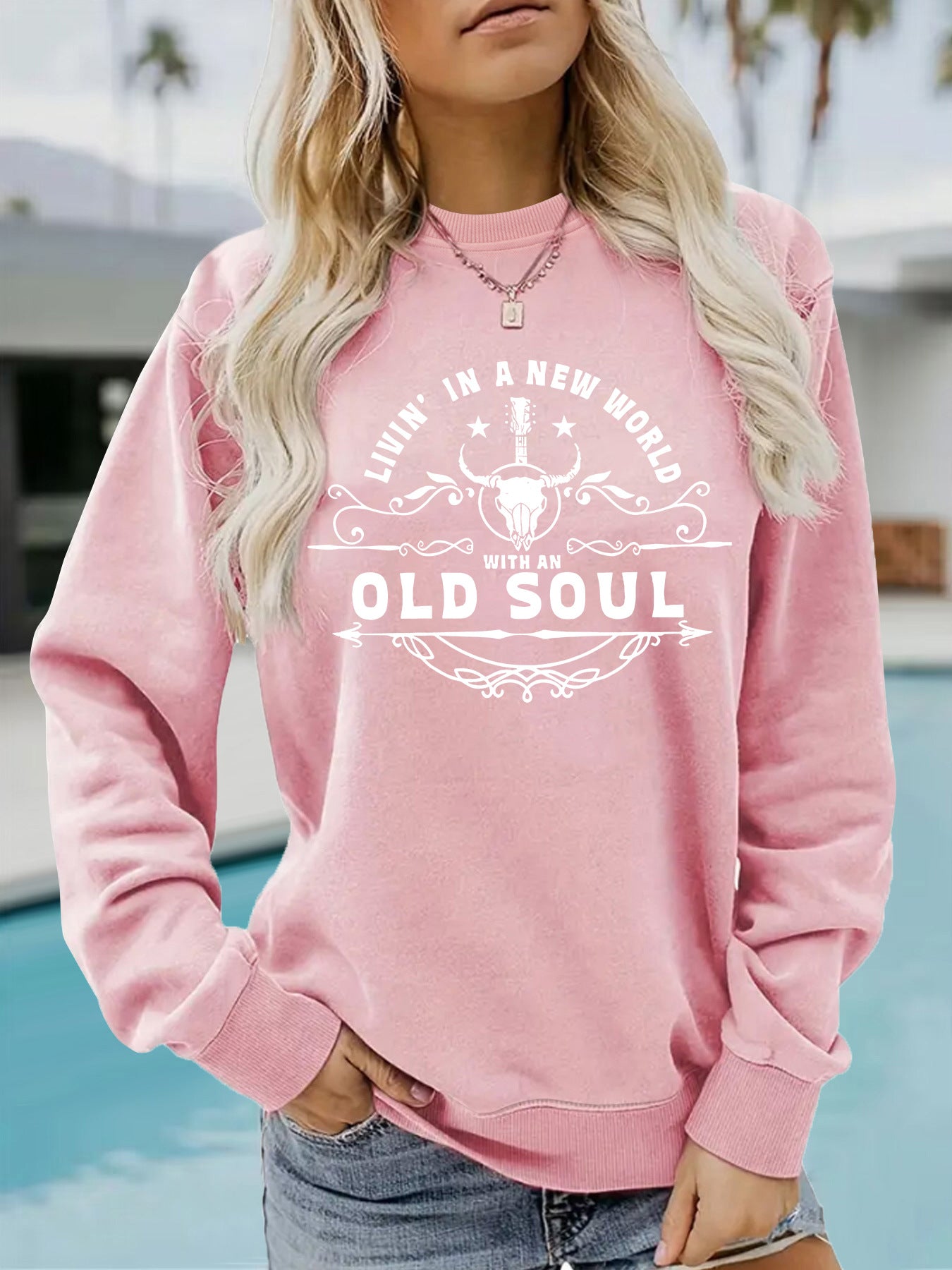Western Country Music Pattern Printed Hoodie Sweatshirt