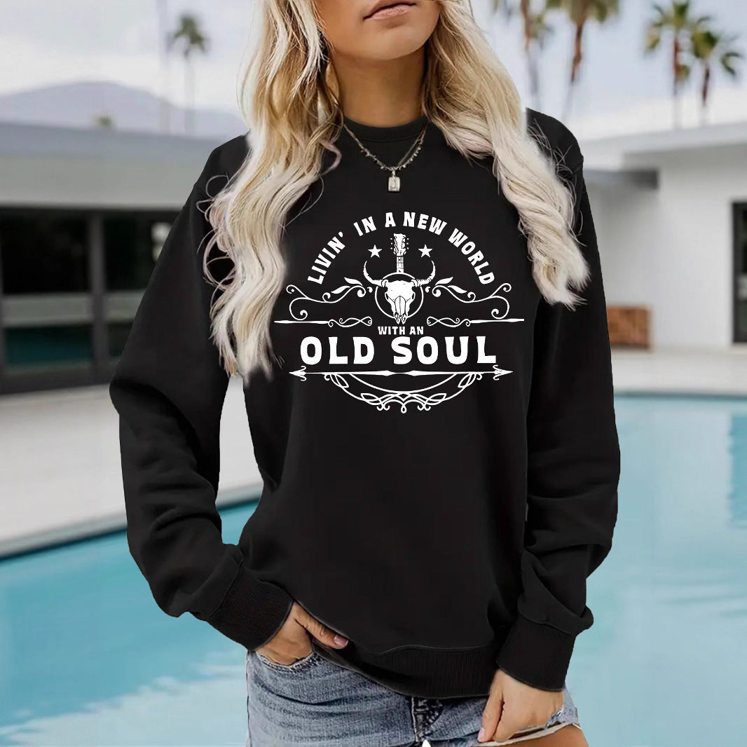 Western Country Music Pattern Printed Hoodie Sweatshirt