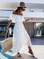 European American Bohemian Lace Long Sexy Dress