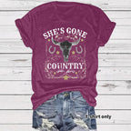 Western Cowboy Pattern T-shirt