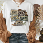 Western Shirts Boho Cow Skull Shirt with Leopard Print Short