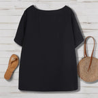 Plus Size Leopard Print Spliced Shirt