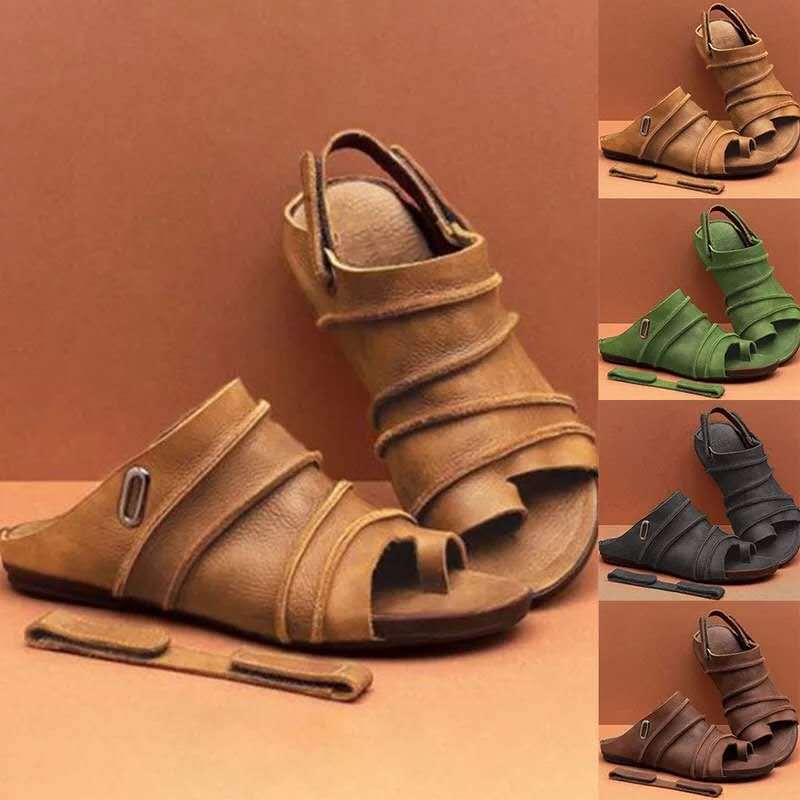 Fish Mouth Thong Beach Women's Sandals Velcro Plus Size Women's Shoes