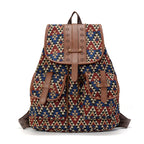 Women's Bohemian Vintage Backpack Drawstring Rucksack Bag