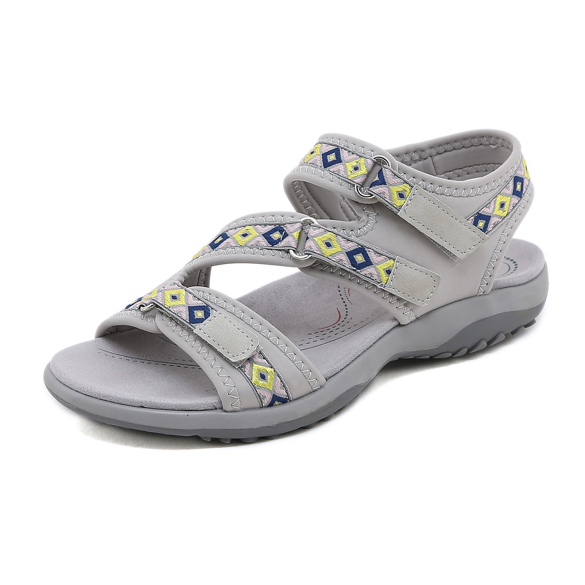 Women's sandals with Velcro with pattern