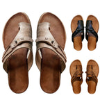 Large Slipper Sandals Summer Flat Bottom Retro Sandals