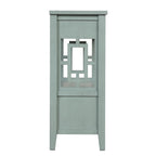 36'' Farmhouse Pine Wood Console Table Entry Sofa Table with 4 Drawers & 1 Storage Shelf (Retro Blue)