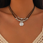Turquoise Necklace Set Cactus, Star, Cowboy hat, pearl,  Alloy Pendant Neck Chain Collar
