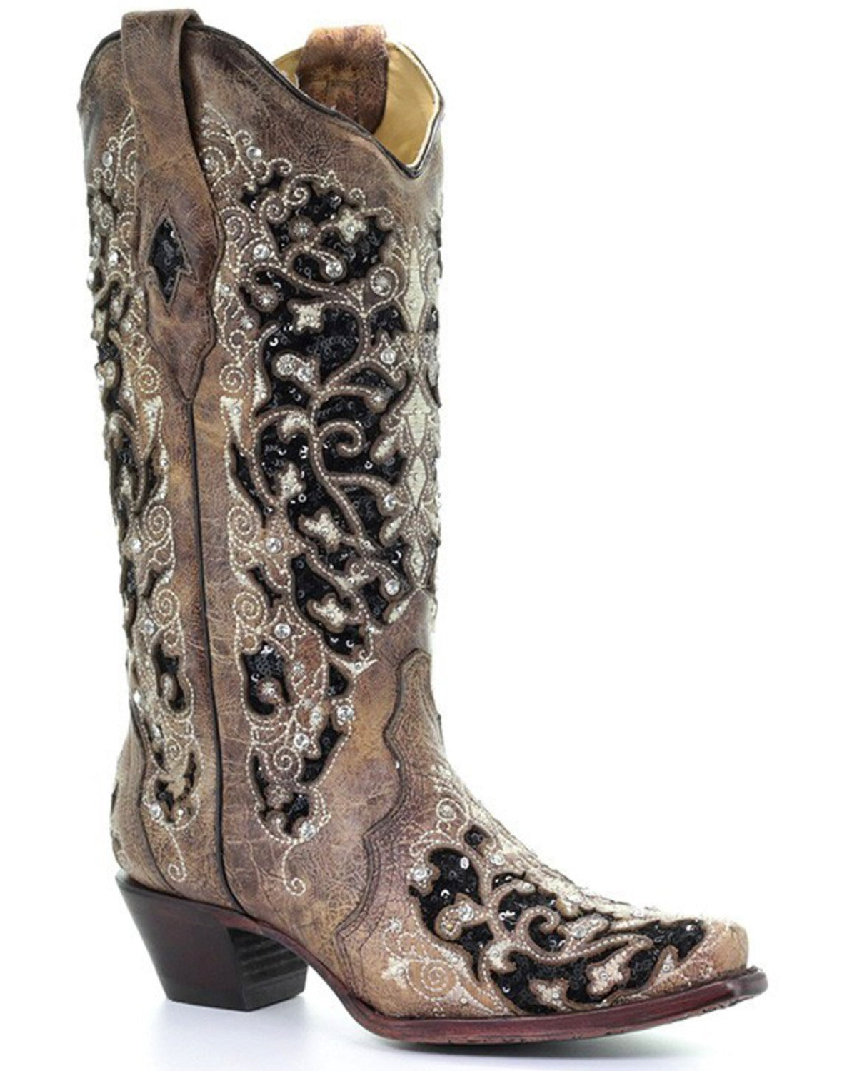 Women's Shoes Embroidered High Sleeve Solid Thick Heel Boots