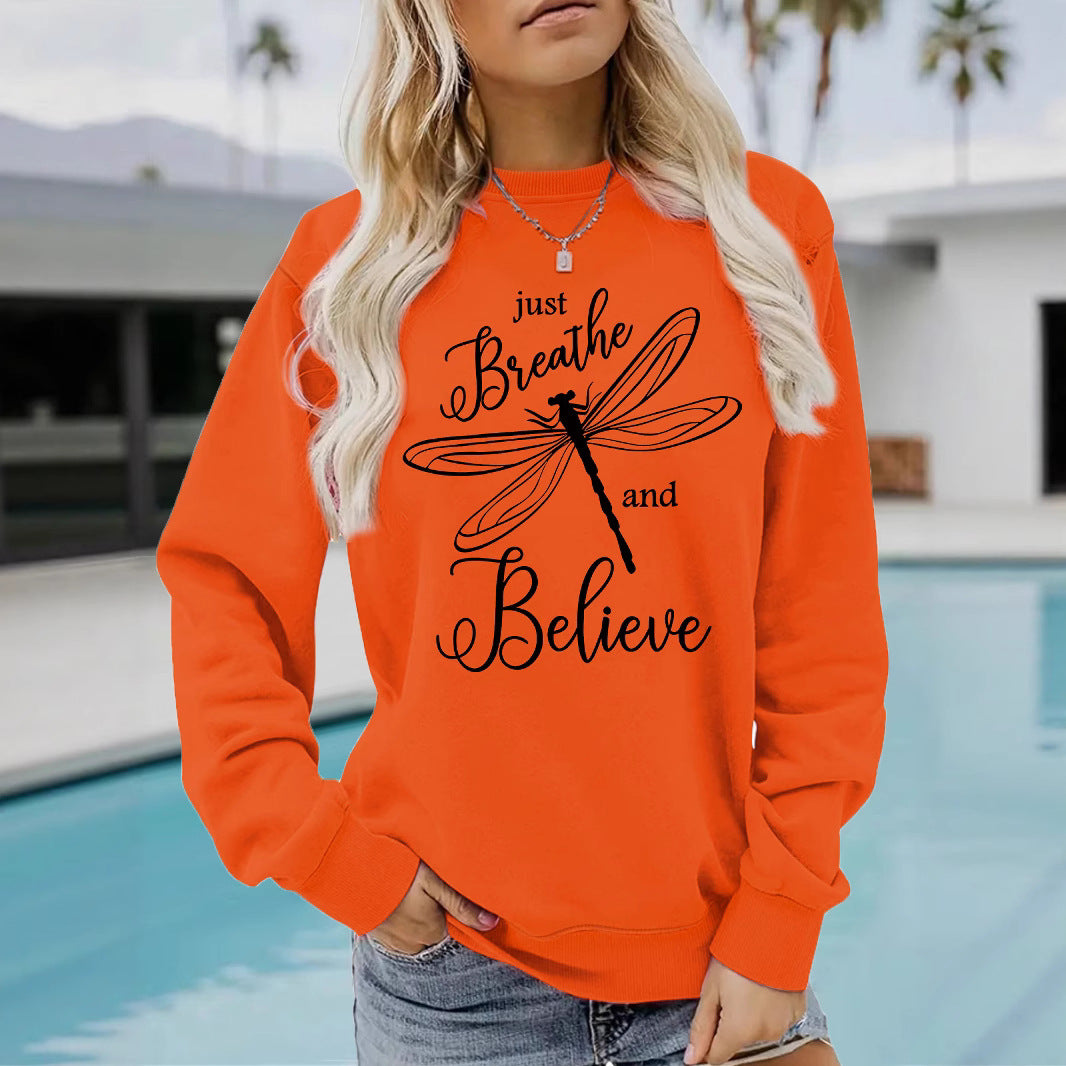 Dragonfly printed hoodie