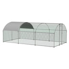 Large dome shaped walk-in fence cage metal chicken coop with waterproof and UV resistant cover, pipe diameter 1 inch