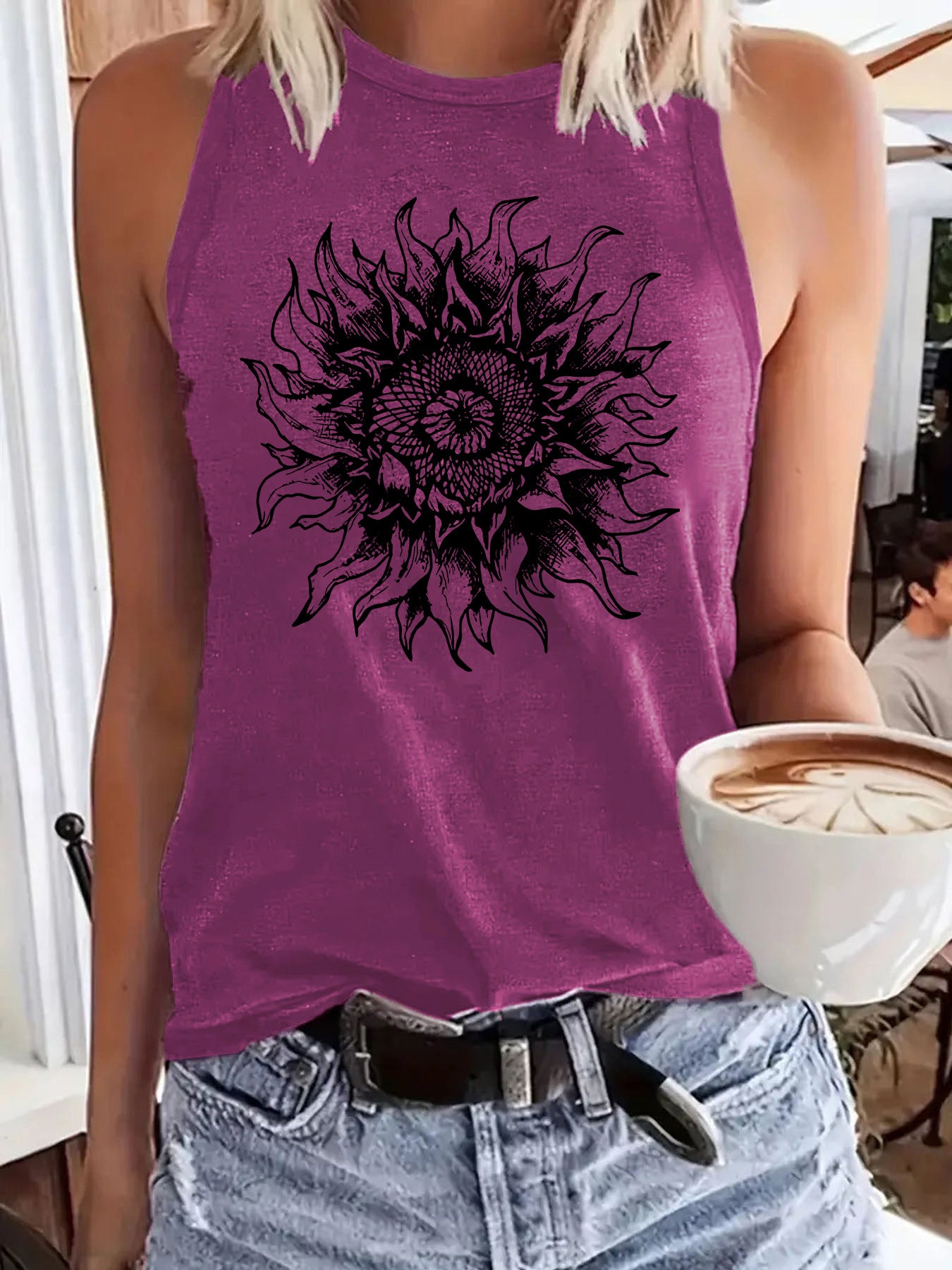 Bohemian floral print women's clothing