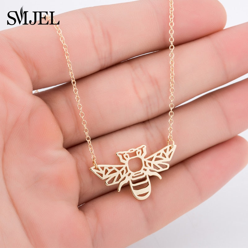 Gold Bee Pendant Necklace & Pendants Party Honey Bee Accessories Everyday Jewelry