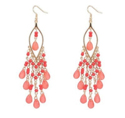Bohemian droplet tassels earrings