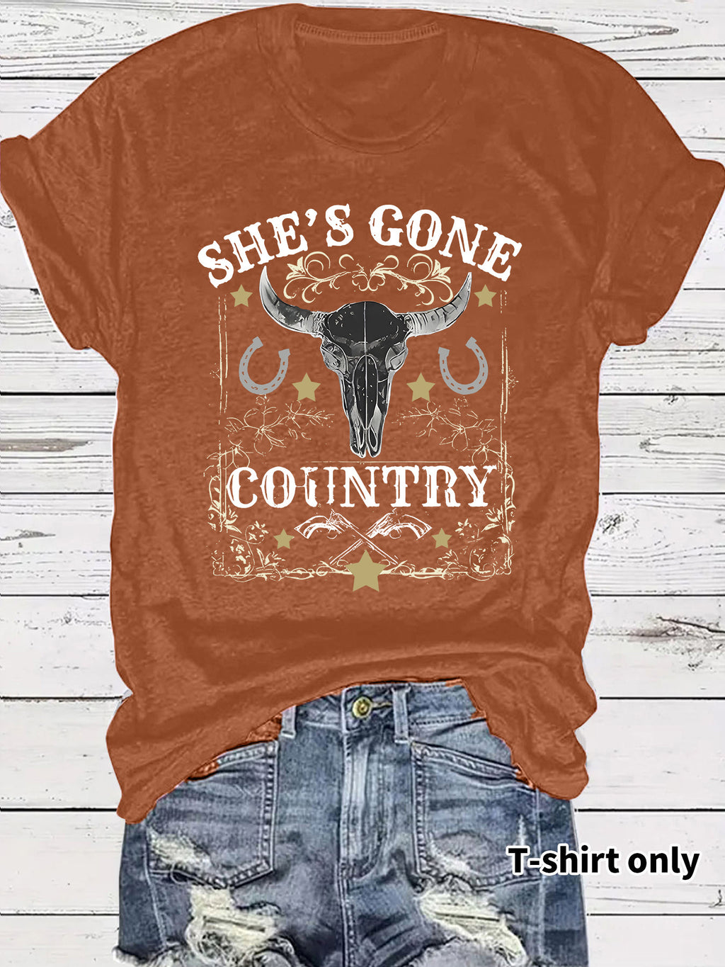 Western Cowboy Pattern T-shirt