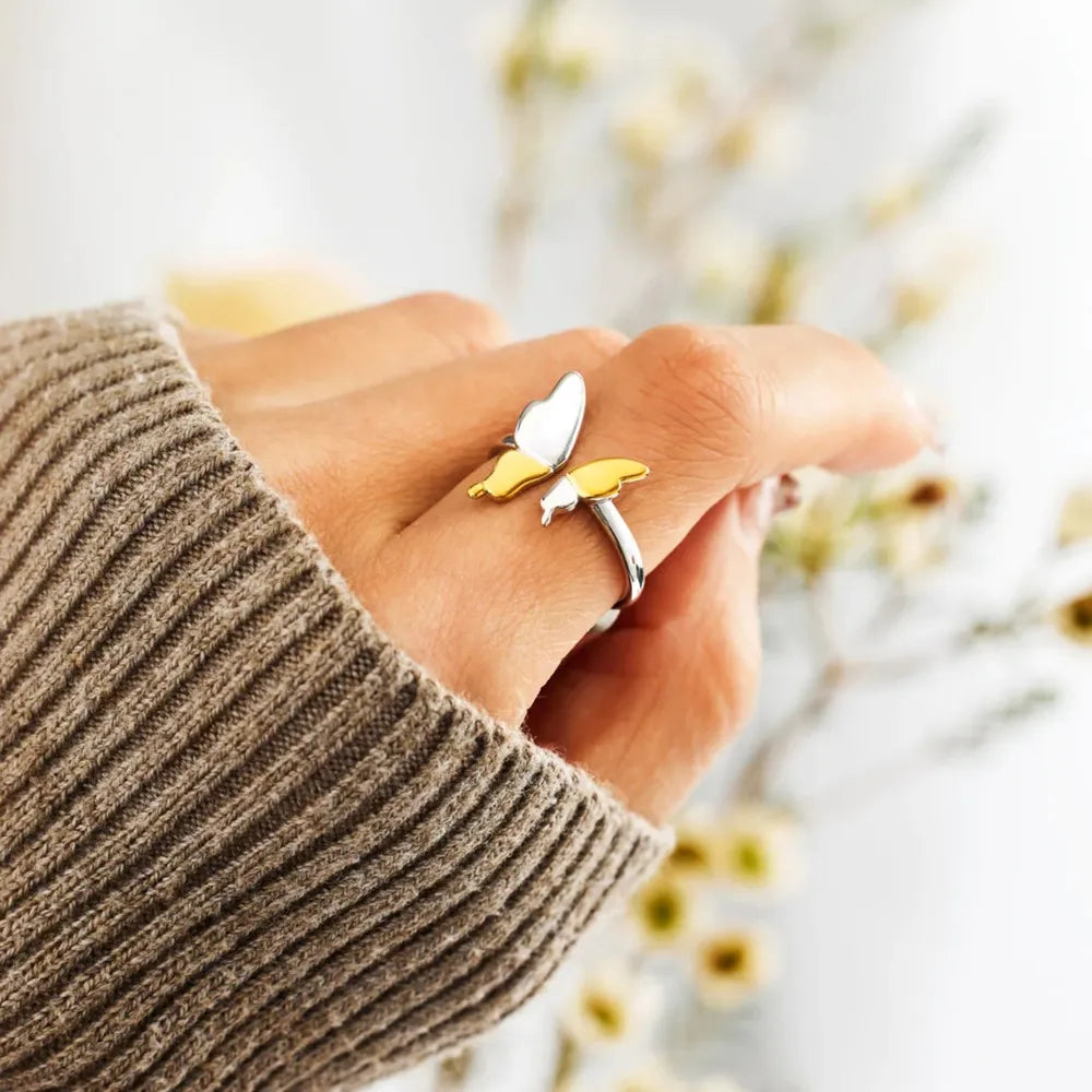 Women's 925 Sterling Silver Butterfly Ring