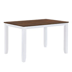 Rustic Minimalist Wood 5-Piece Dining Table Set with 4 X-Back Chairs for Small Places  White