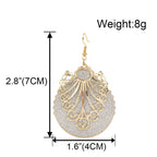 Boho Geometric Hollow Frosted Earrings Fashion Vintage Earrings For Women