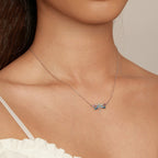 Women's Colorful Delicate Dragonfly Necklace for Women Sterling Silver