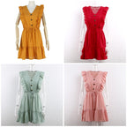 Ruffle Off The Shoulder High Waist Summer Dress