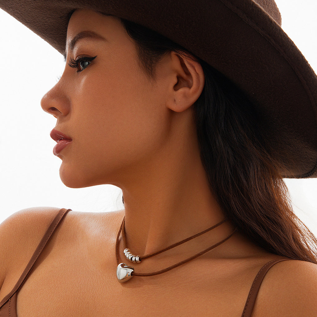 Turquoise Necklace Set Cactus, Star, Cowboy hat, pearl,  Alloy Pendant Neck Chain Collar