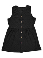 Women's Eyelet Button Up V-Neck Tank Top