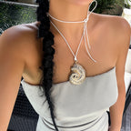 Conch symbol vacation beach ornament Bohemian starfish pendant exaggerated ocean style mermaid necklace