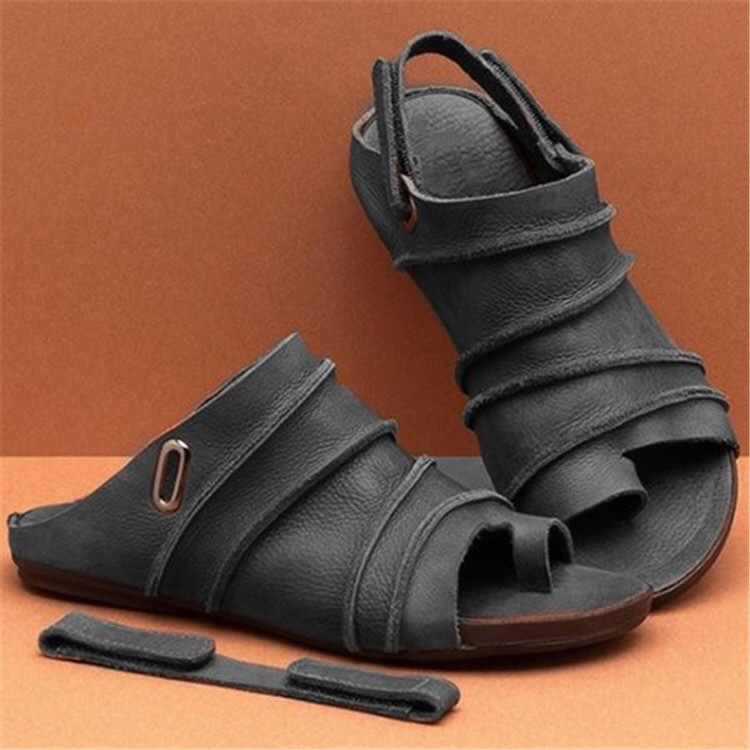 Fish Mouth Thong Beach Women's Sandals Velcro Plus Size Women's Shoes
