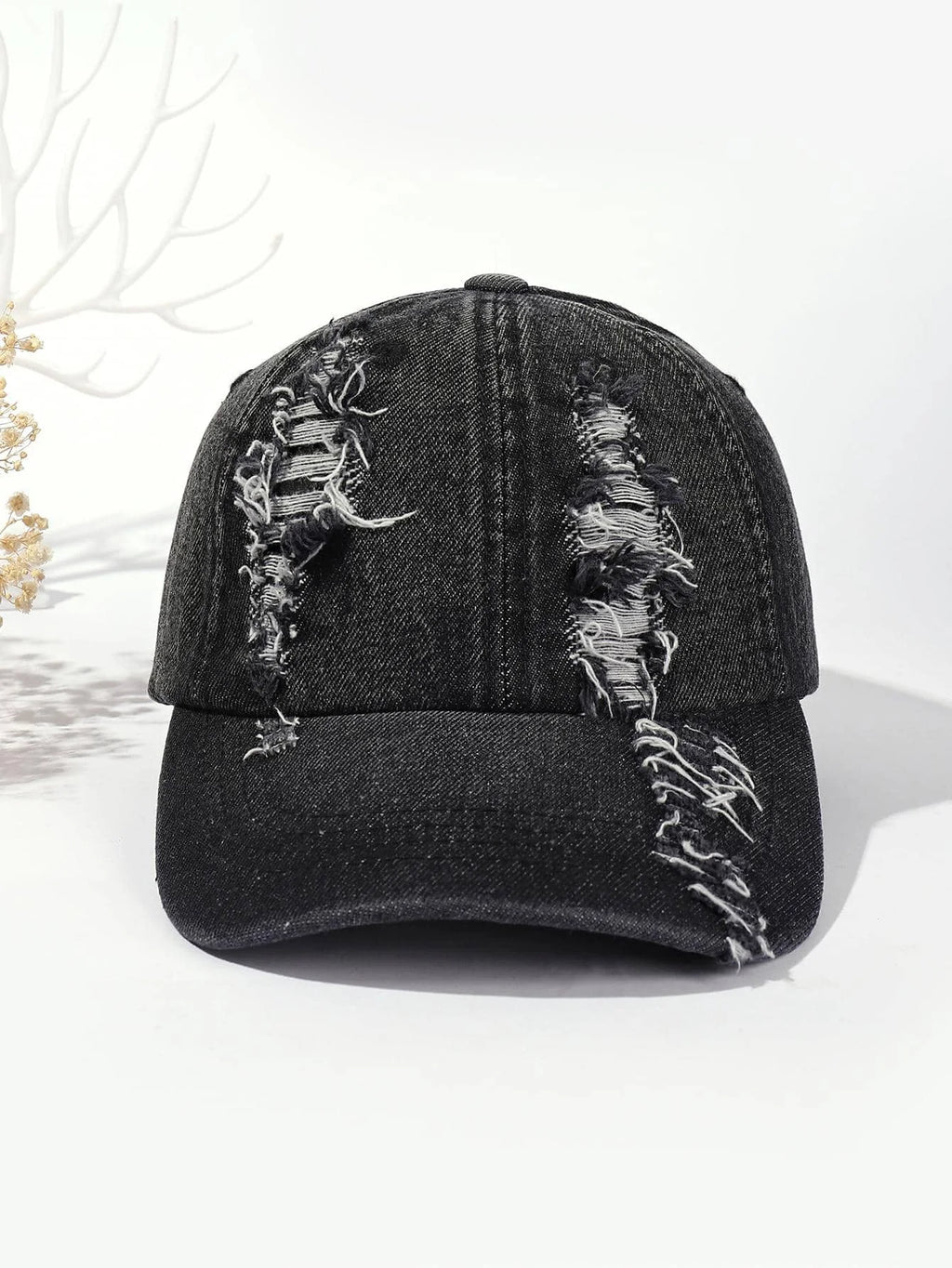 Unisex Vintage Washed Distressed Cap Baseball Denim