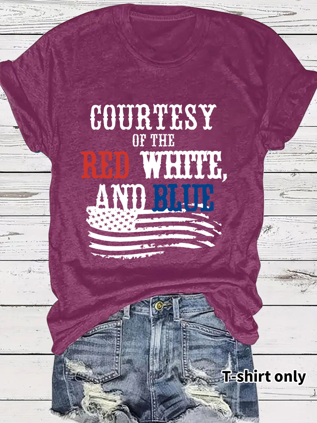 Short sleeved patriotic t-shirt