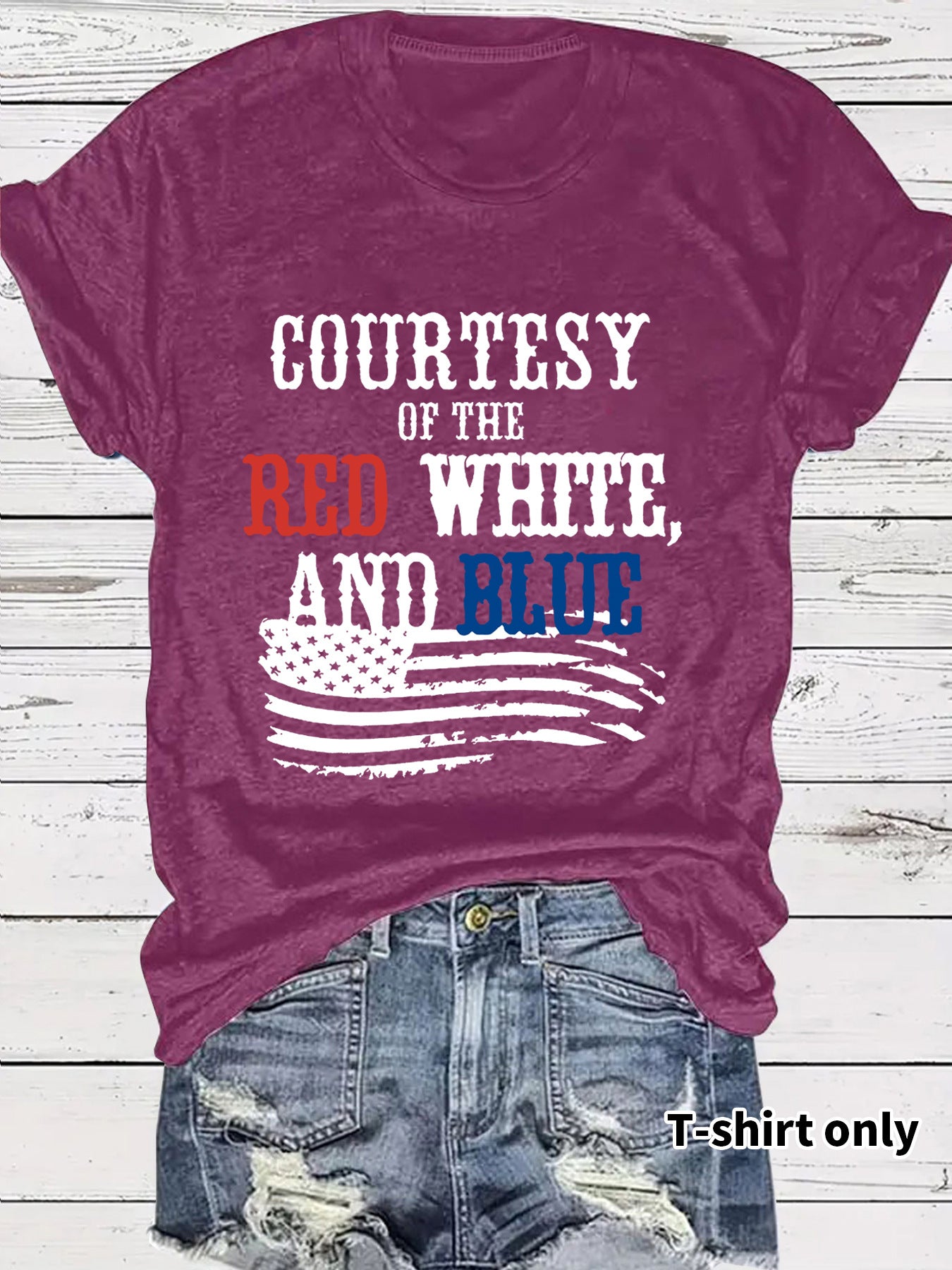Short sleeved patriotic t-shirt