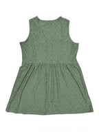 Women's Eyelet Button Up V-Neck Tank Top