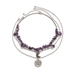 Women's Tassel ethnic style layered flower and leaf necklace, cross-border hot selling crushed stone bead necklace