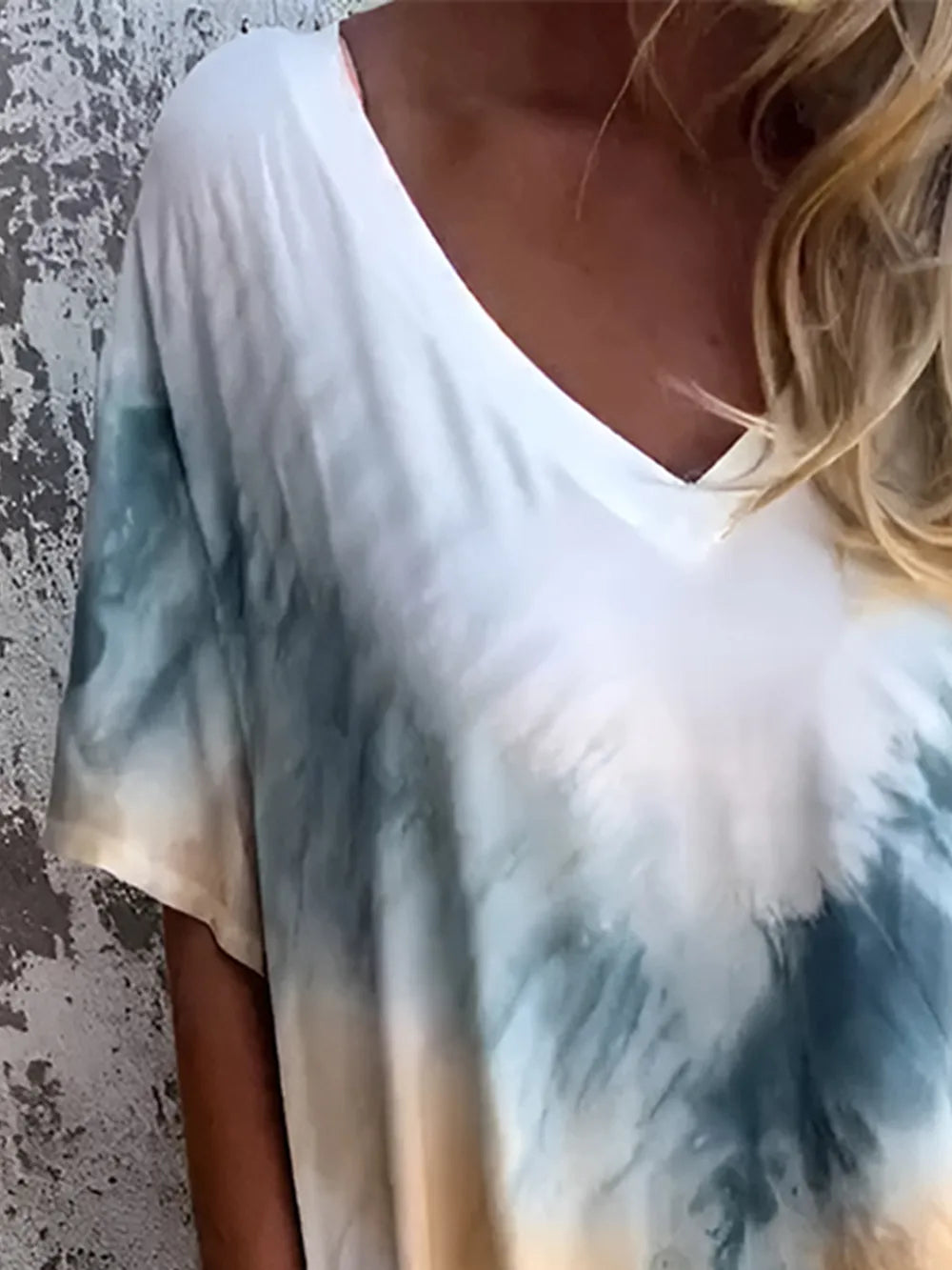 Full Size Pocketed Tie-Dye Short Sleeve Maxi Dress
