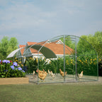 Large dome shaped walk-in fence cage metal chicken coop with waterproof and UV resistant cover, pipe diameter 1 inch