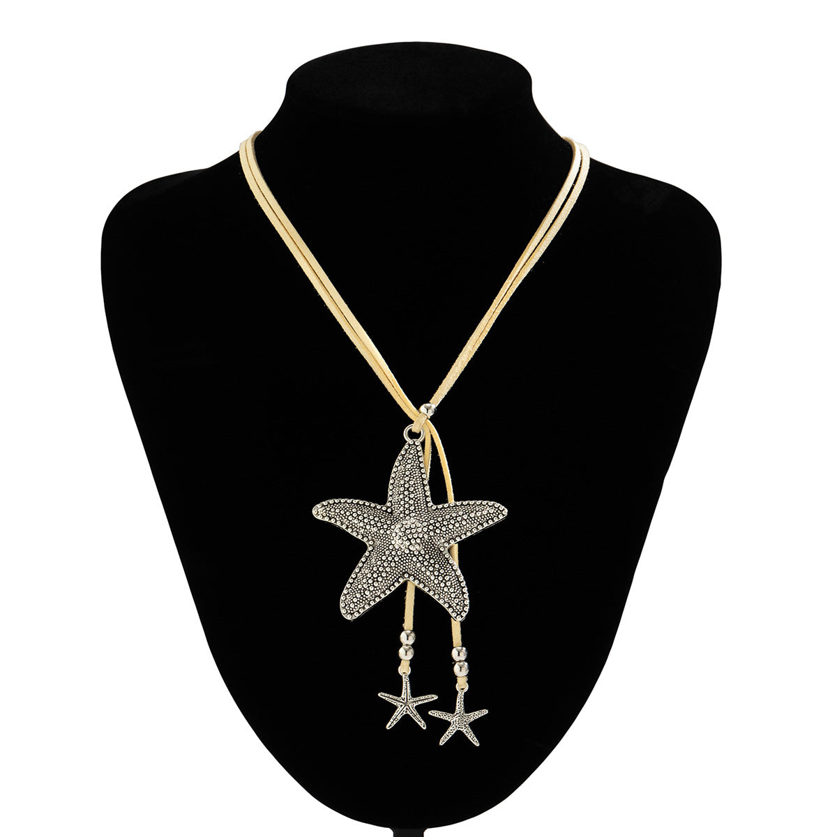 Conch symbol vacation beach ornament Bohemian starfish pendant exaggerated ocean style mermaid necklace