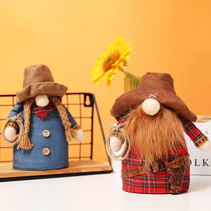 Western Cowboy & Girl Gnome