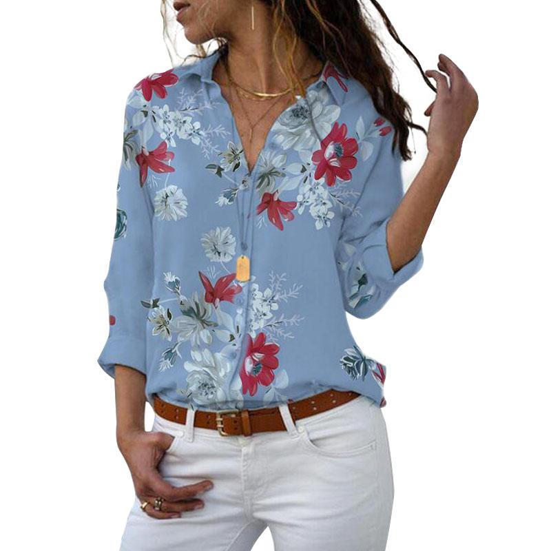 Women's Blouse Shirt Casual Tops Elegant Chiffon Top
