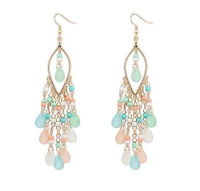 Bohemian droplet tassels earrings