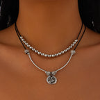 Turquoise Necklace Set Cactus, Star, Cowboy hat, pearl,  Alloy Pendant Neck Chain Collar