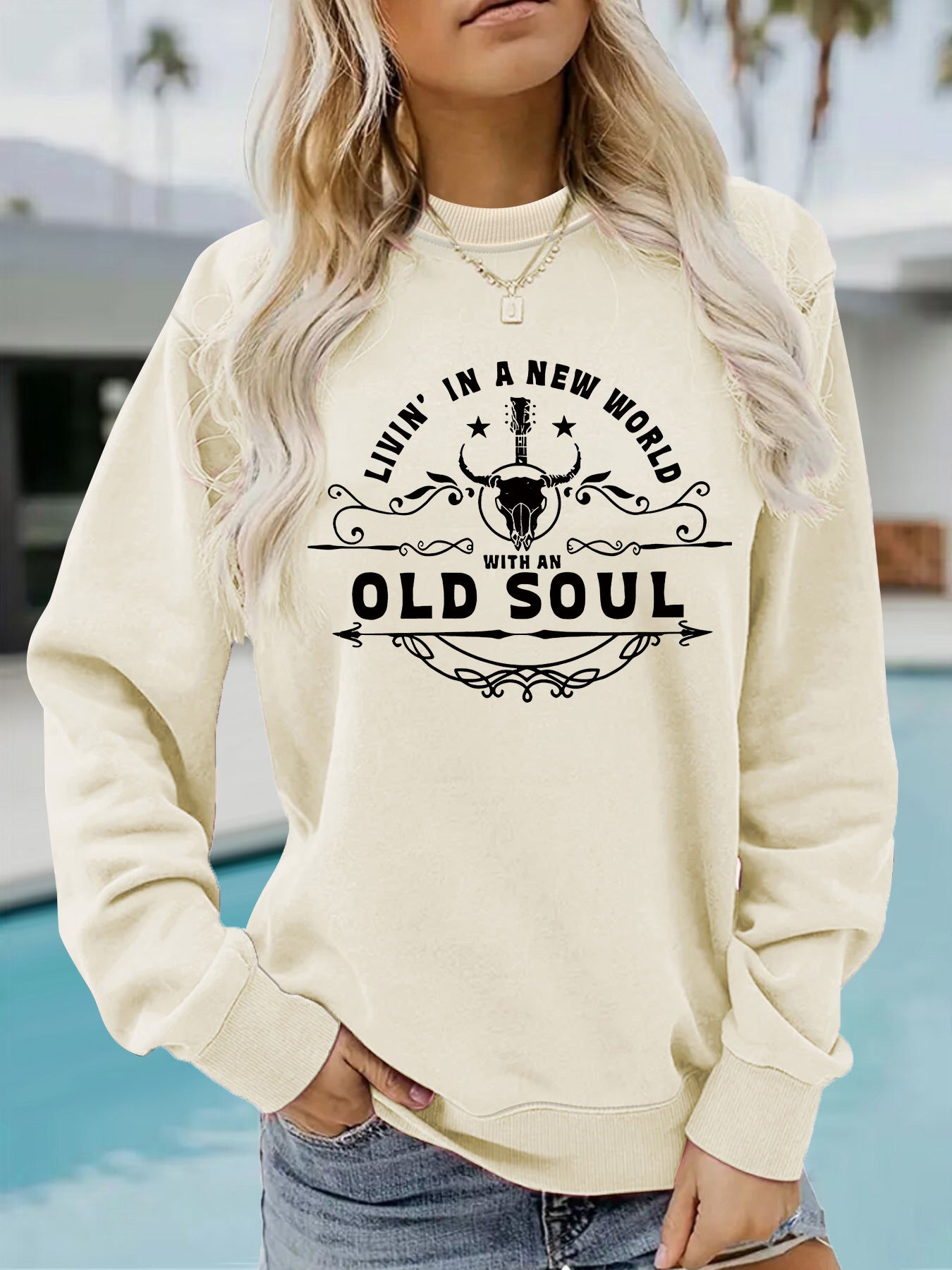 Western Country Music Pattern Printed Hoodie Sweatshirt