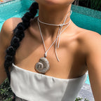 Conch symbol vacation beach ornament Bohemian starfish pendant exaggerated ocean style mermaid necklace