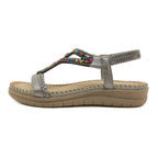 Sandals Bohemian rhinestone comfortable round head plus size