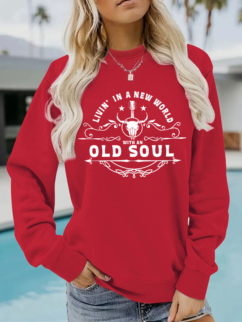 Western Country Music Pattern Printed Hoodie Sweatshirt